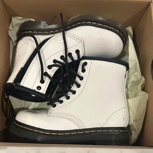 Dr. Martens Kids White and Black Boots